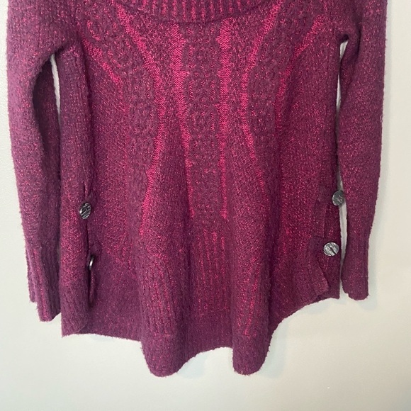 Anthropologie Angel Of The North Wool Boucle Knit Cowl Neck Tunic Sweater - Picture 4 of 10